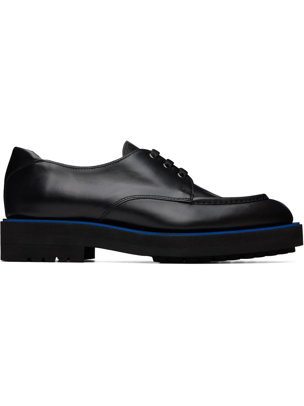 Black Soft Leather Derbys - 1