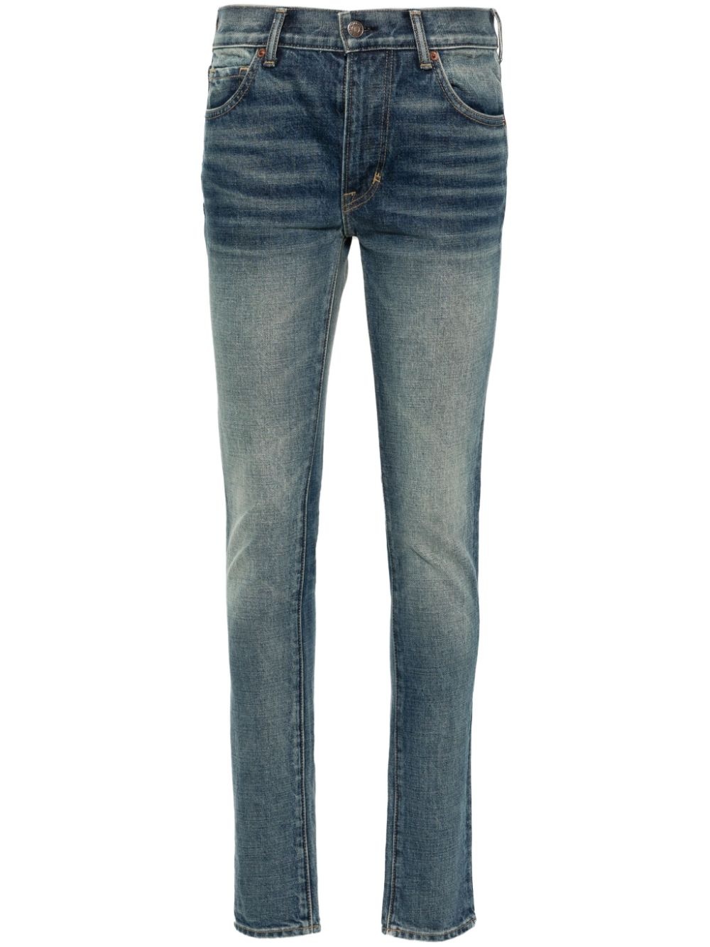 faded skinny jeans - 1