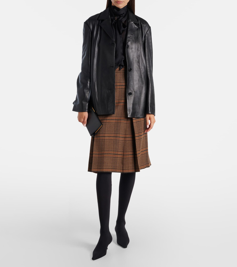 NOUR HAMMOUR Opus leather blazer outlook