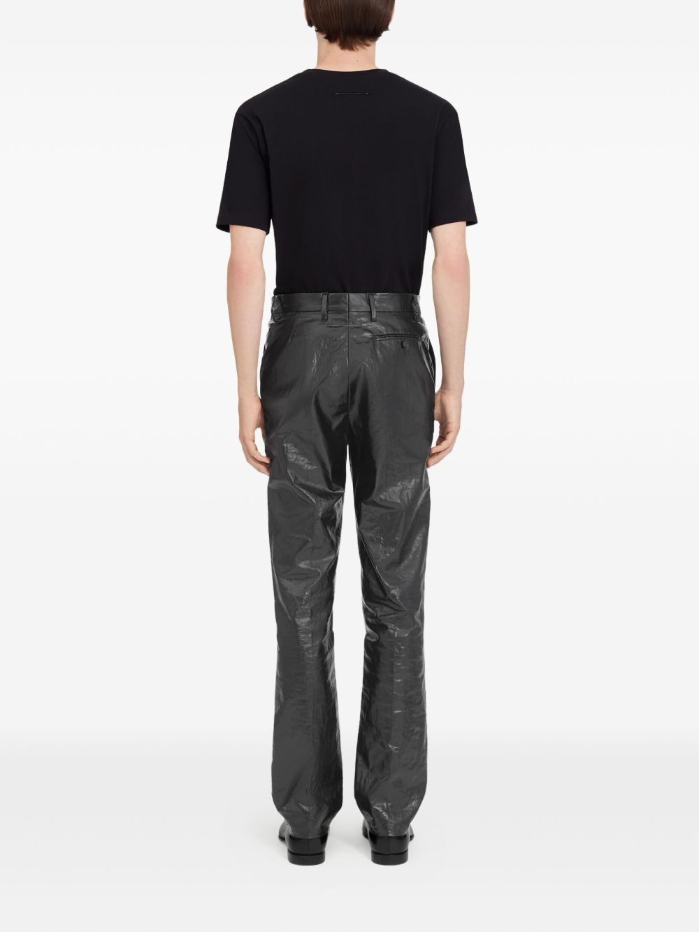 crinkled linen trousers - 4