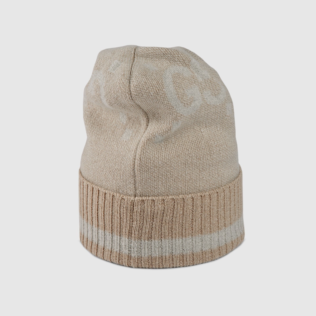 GG cashmere lamé jacquard hat - 4
