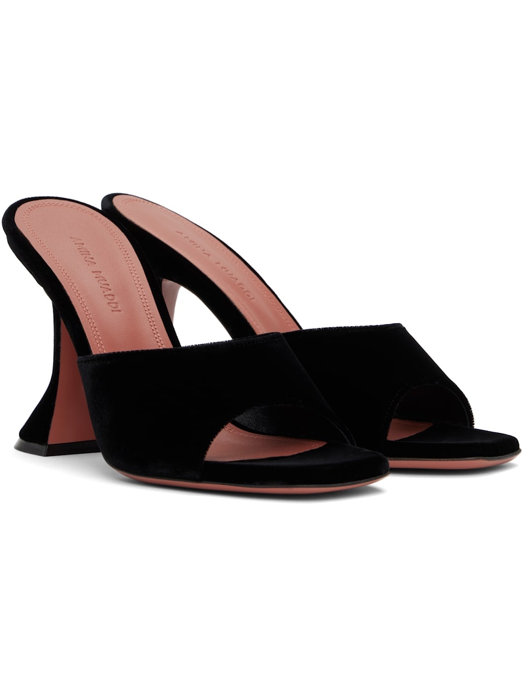 Black Lupita Slipper Heeled Sandals - 4