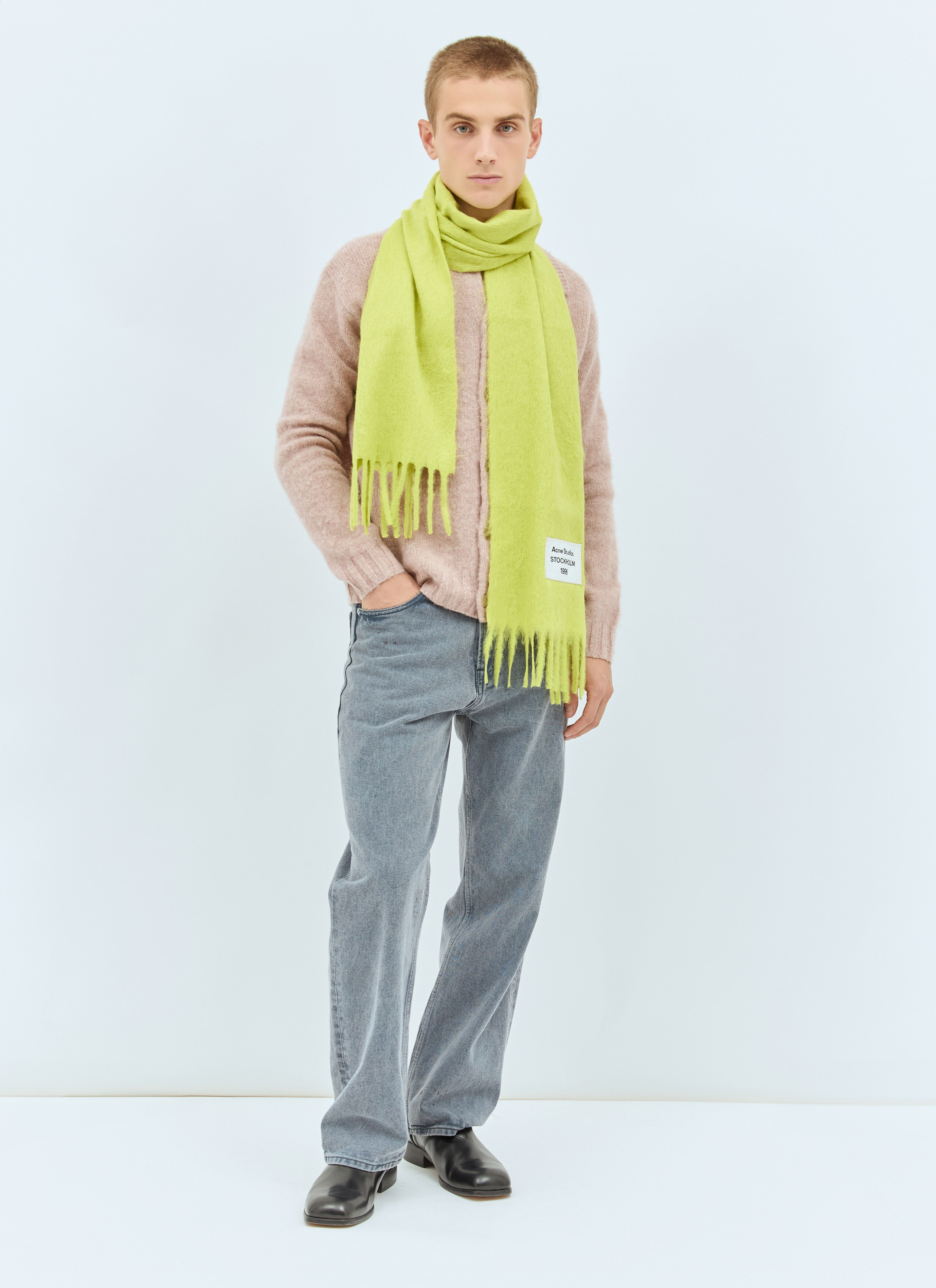 Skinny Fringe Alpaca Scarf - 2