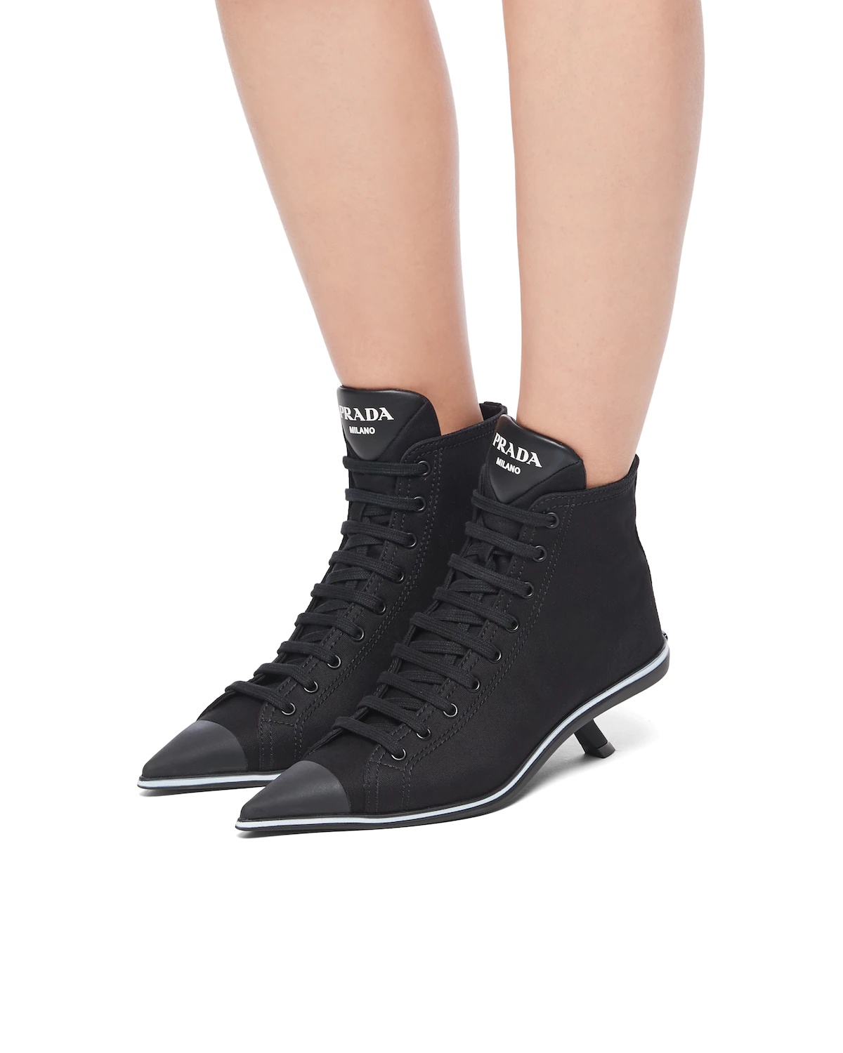 Prada Synthesis heeled high-top sneakers - 5