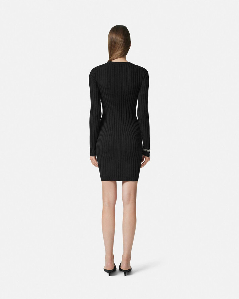Safety Pin Ribbed-Knit Mini Dress 5