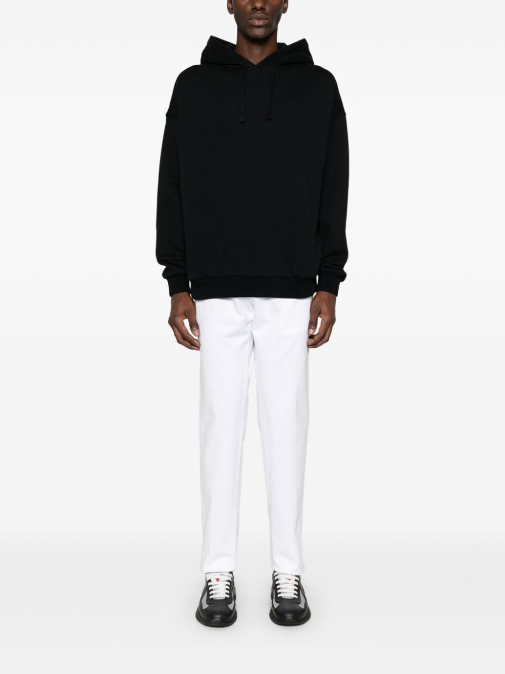 logo-embroidered hoodie - 2