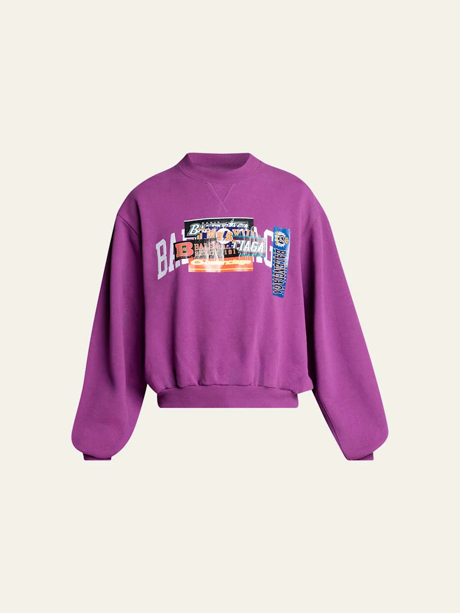 Men's Overlapping Logo Crewneck Sweatshirt - 1