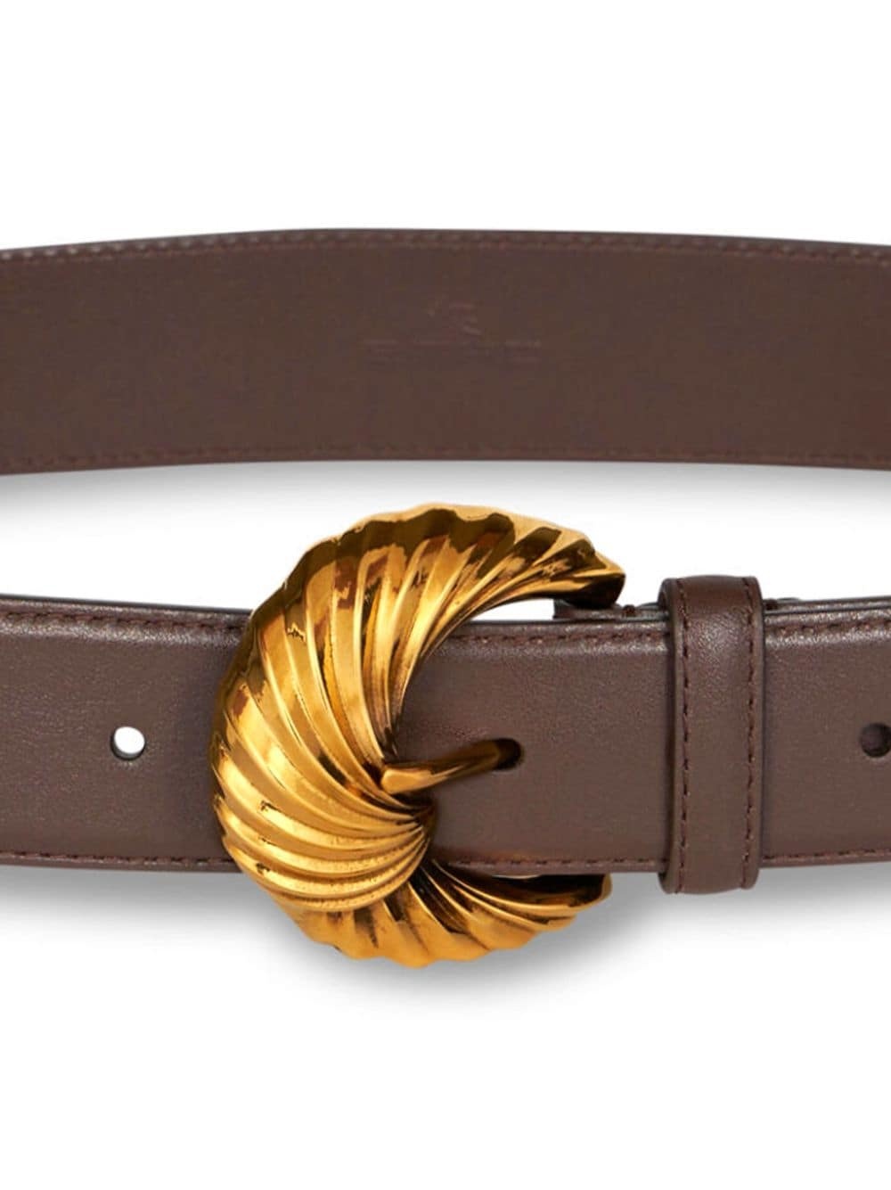 Paisley-buckle leather belt - 2