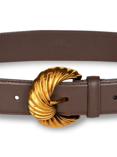 Etro Paisley-buckle leather belt outlook