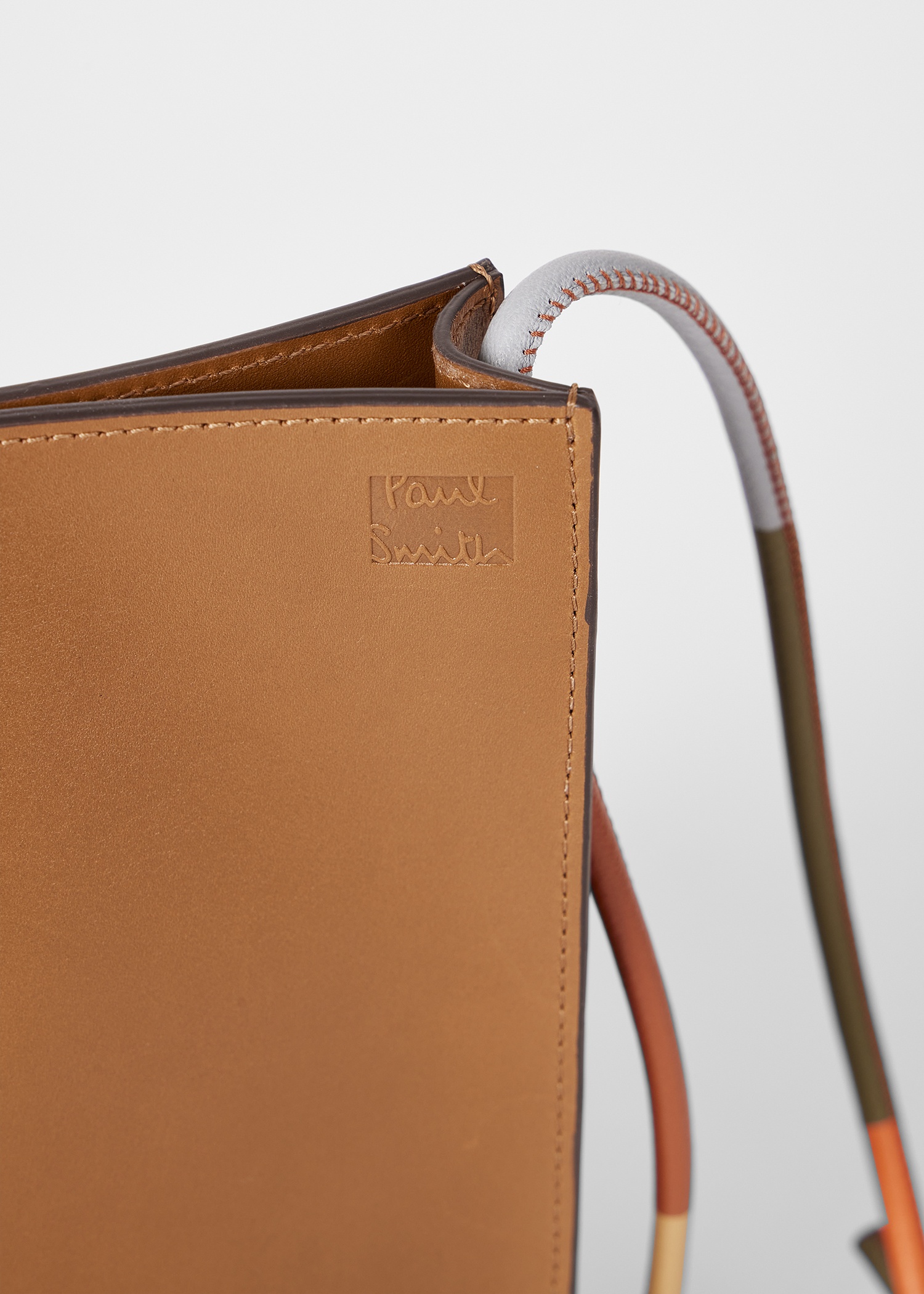 Tan Leather Cross Body Phone Bag - 5
