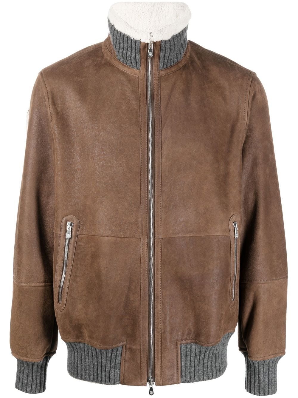 sheepskin bomber jacket - 1