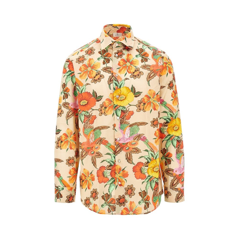 FLORAL MOTIF COTTON SHIRT - 1