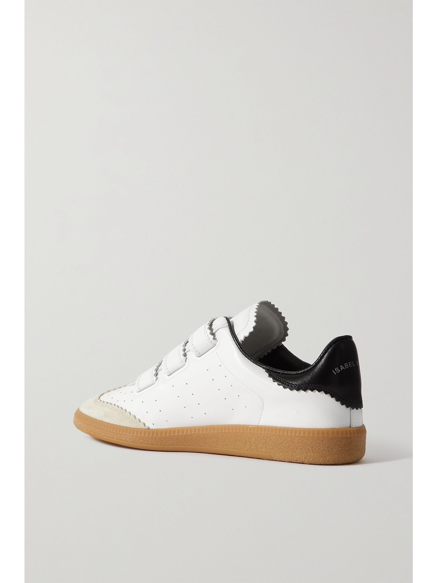 Beth suede-trimmed leather sneakers White - 3