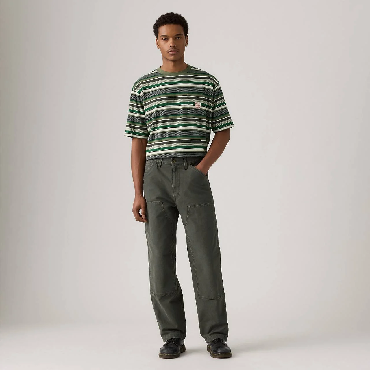 568™ LOOSE STRAIGHT DOUBLE-KNEE CARPENTER MEN'S PANTS - 1