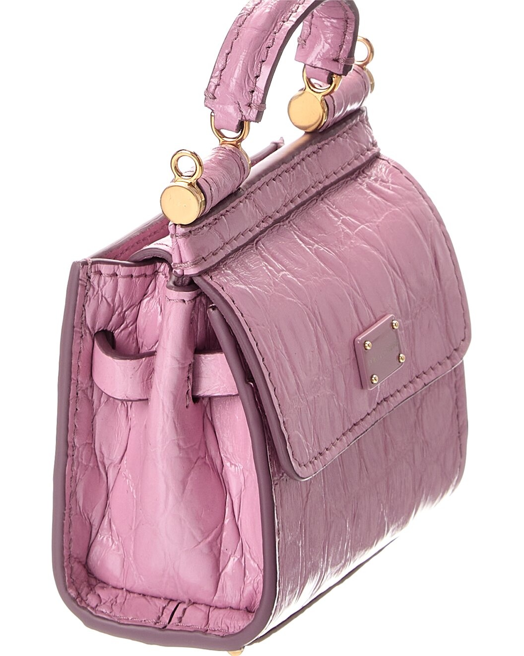 Dolce & Gabbana Sicily Micro Croc-Embossed Leather Tote - 3