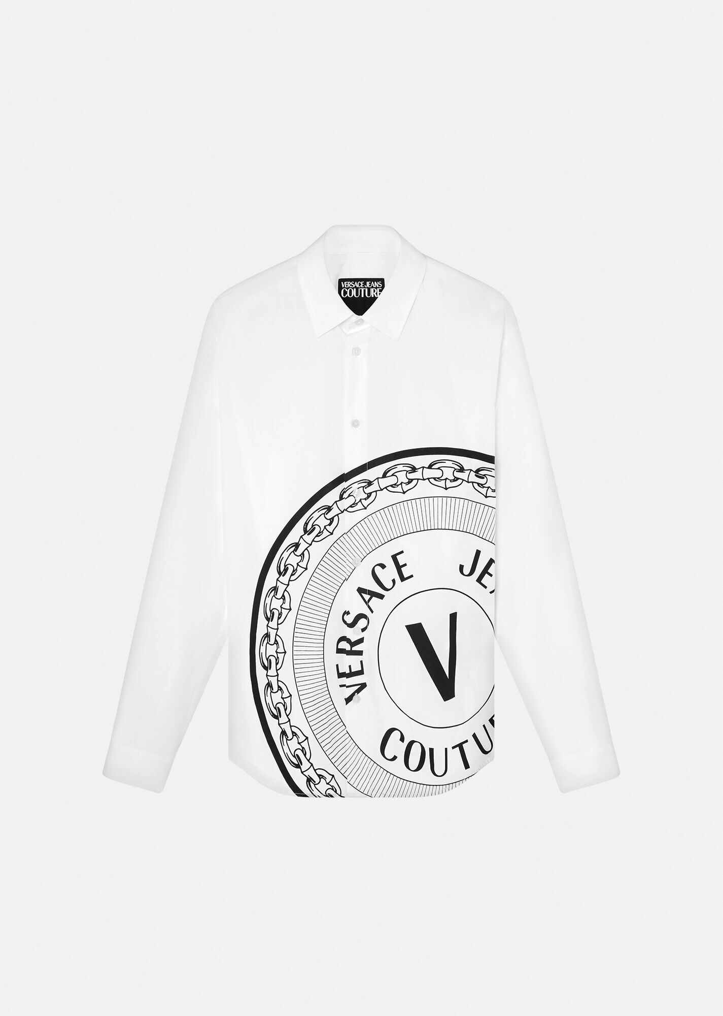 V-Emblem Motif Shirt - 1