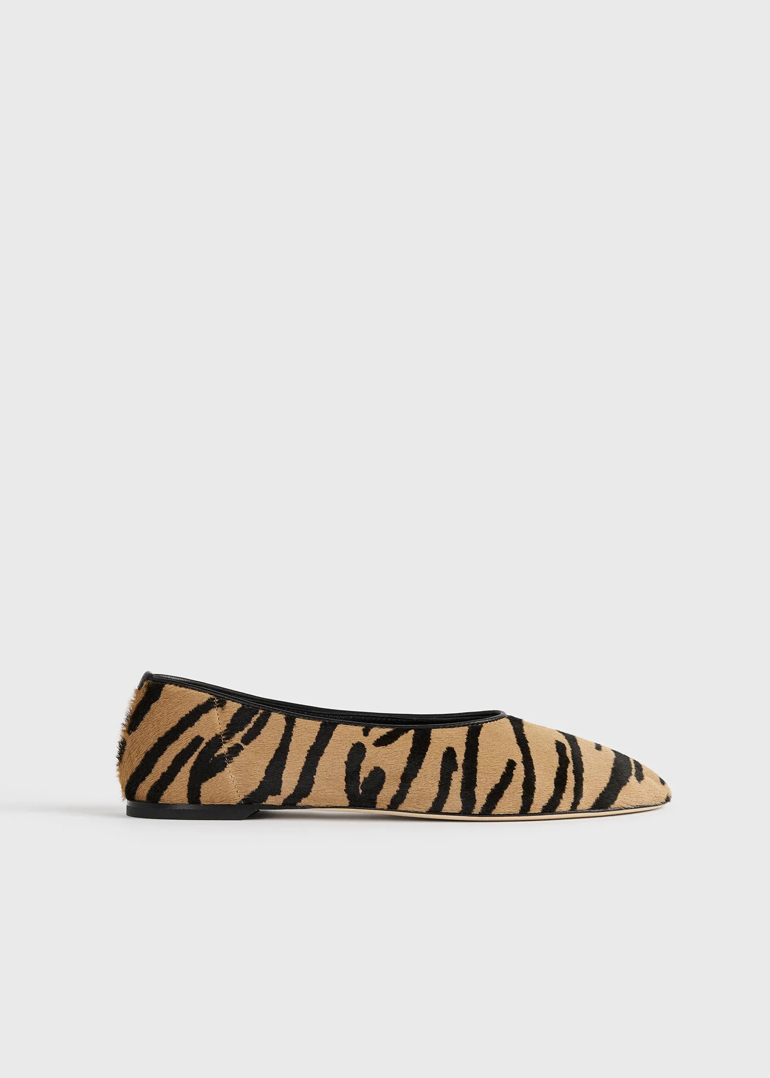 Slip pony hair ballerinas tiger - 1