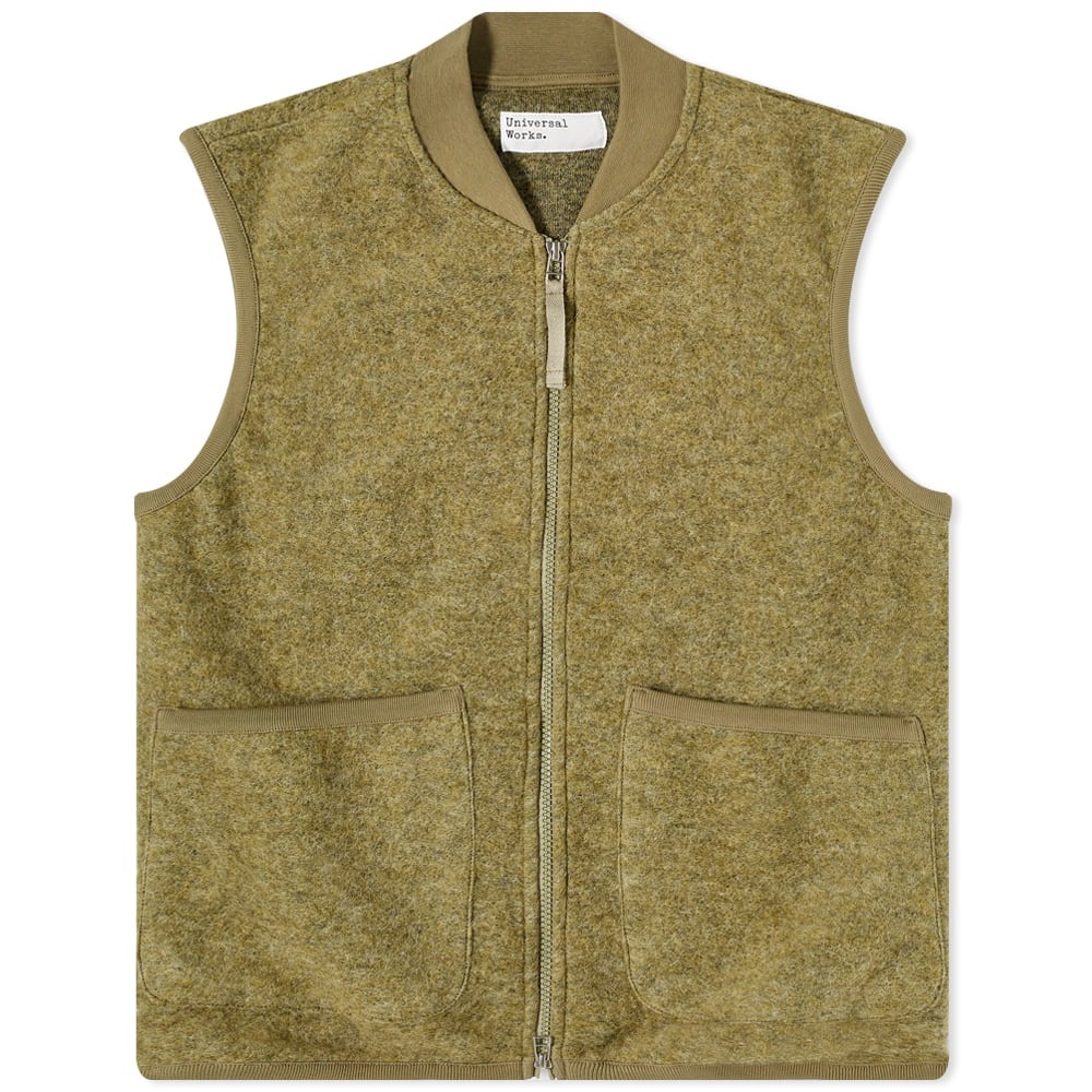 Universal Works Zip Wool Fleece Waistcoat - 1