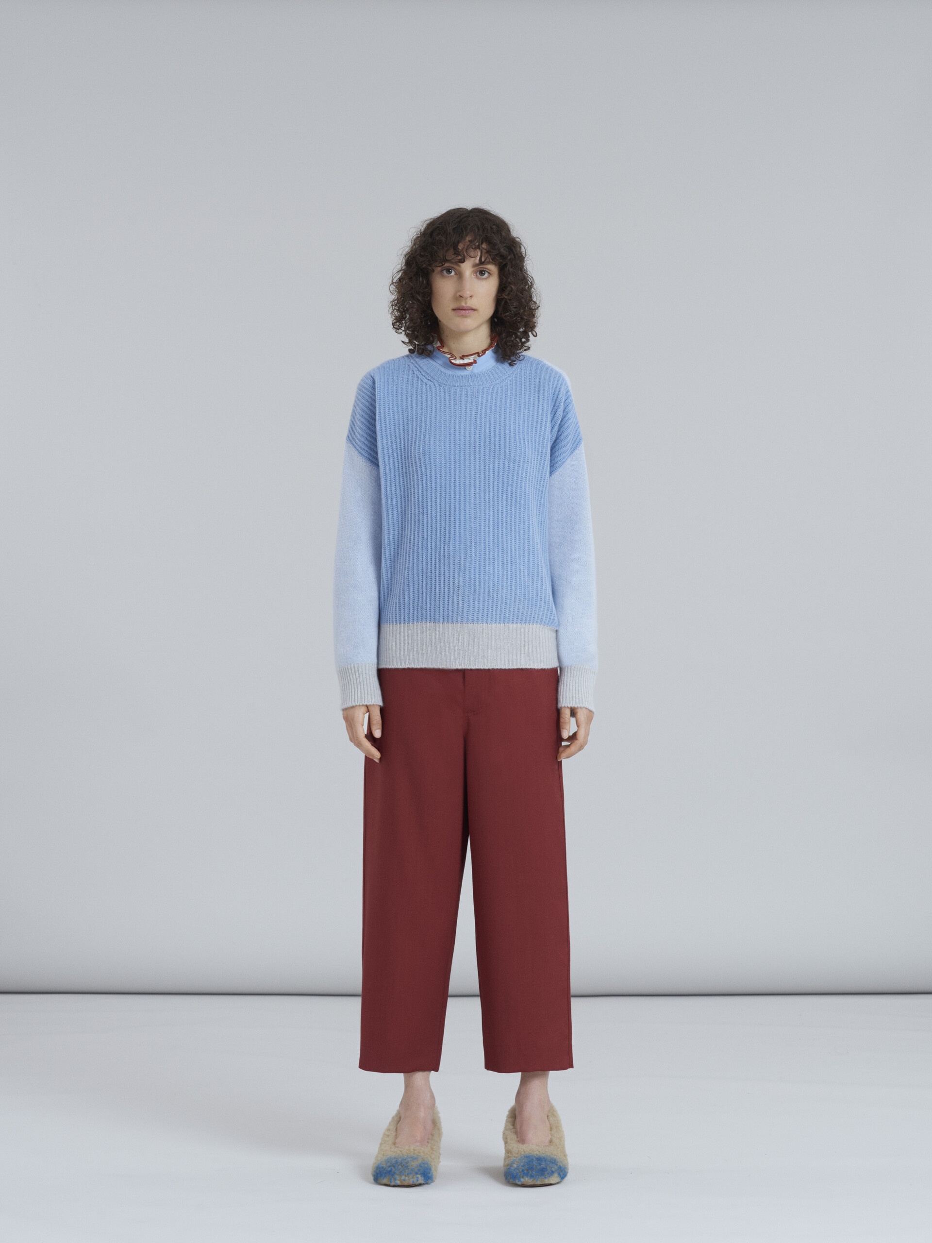 TROPICAL WOOL CROPPED MASCULINE TROUSERS - 2
