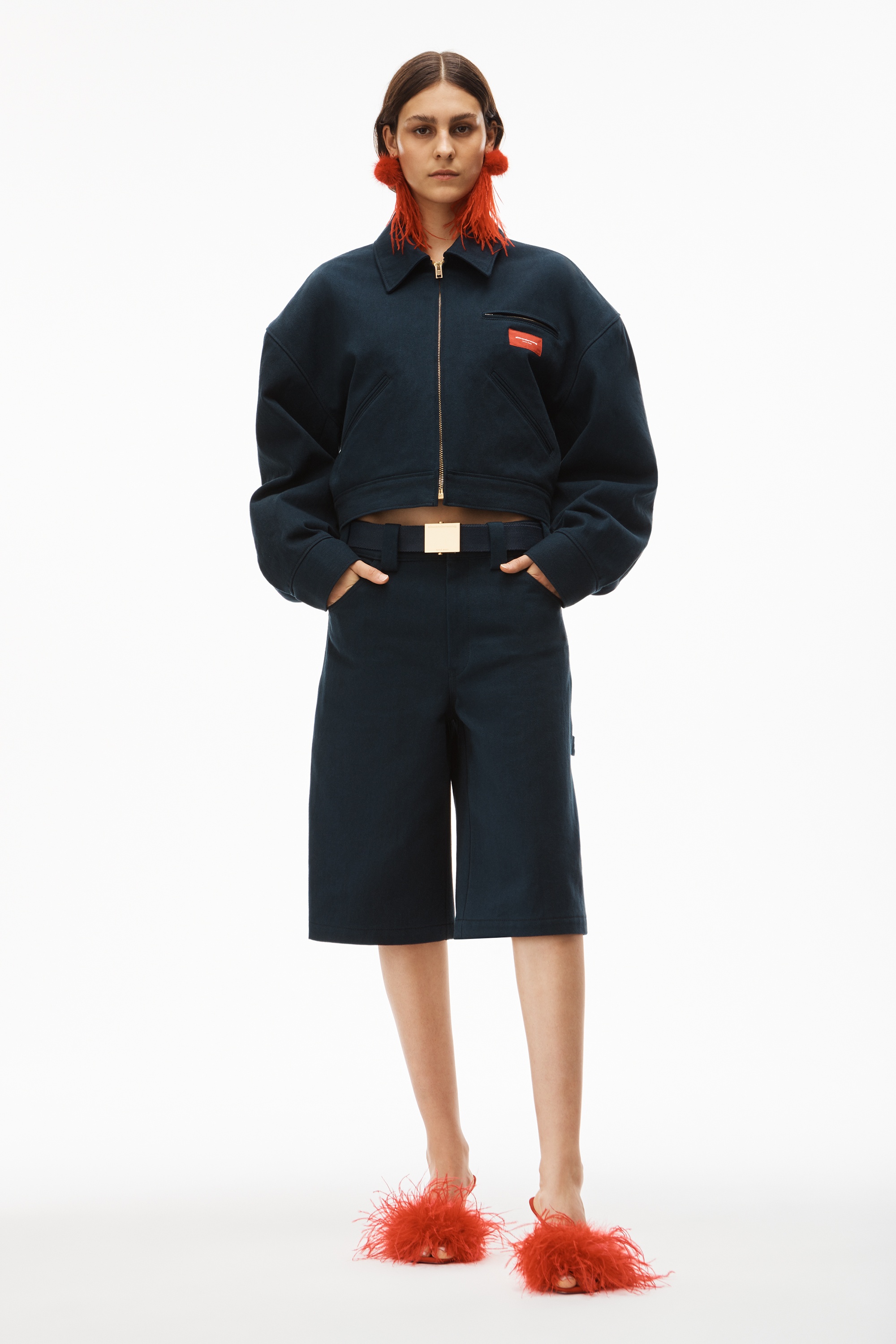 WORK BOMBER JACKET IN RAW DENIM - 2