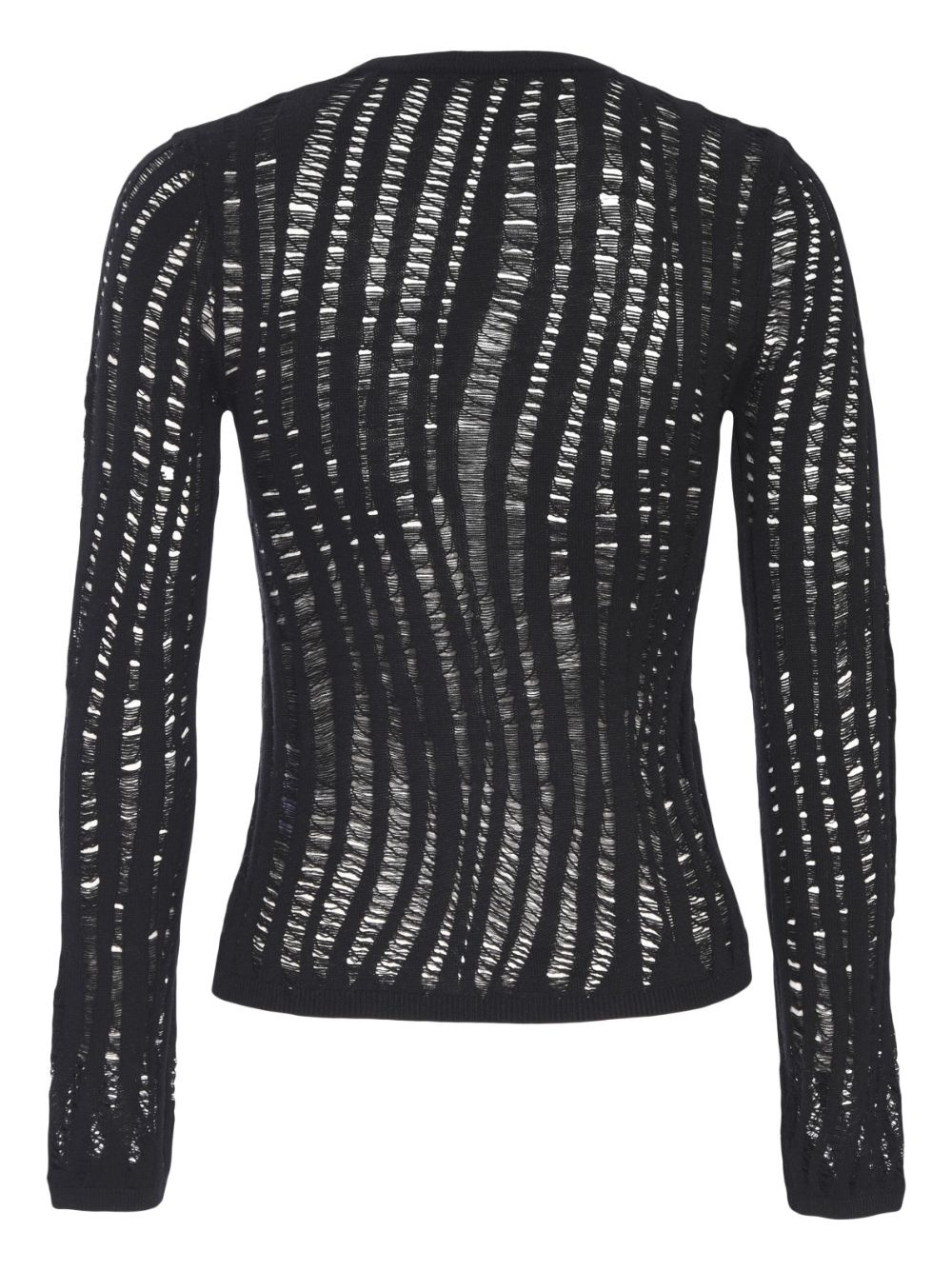 open-knit long-sleeved top - 4