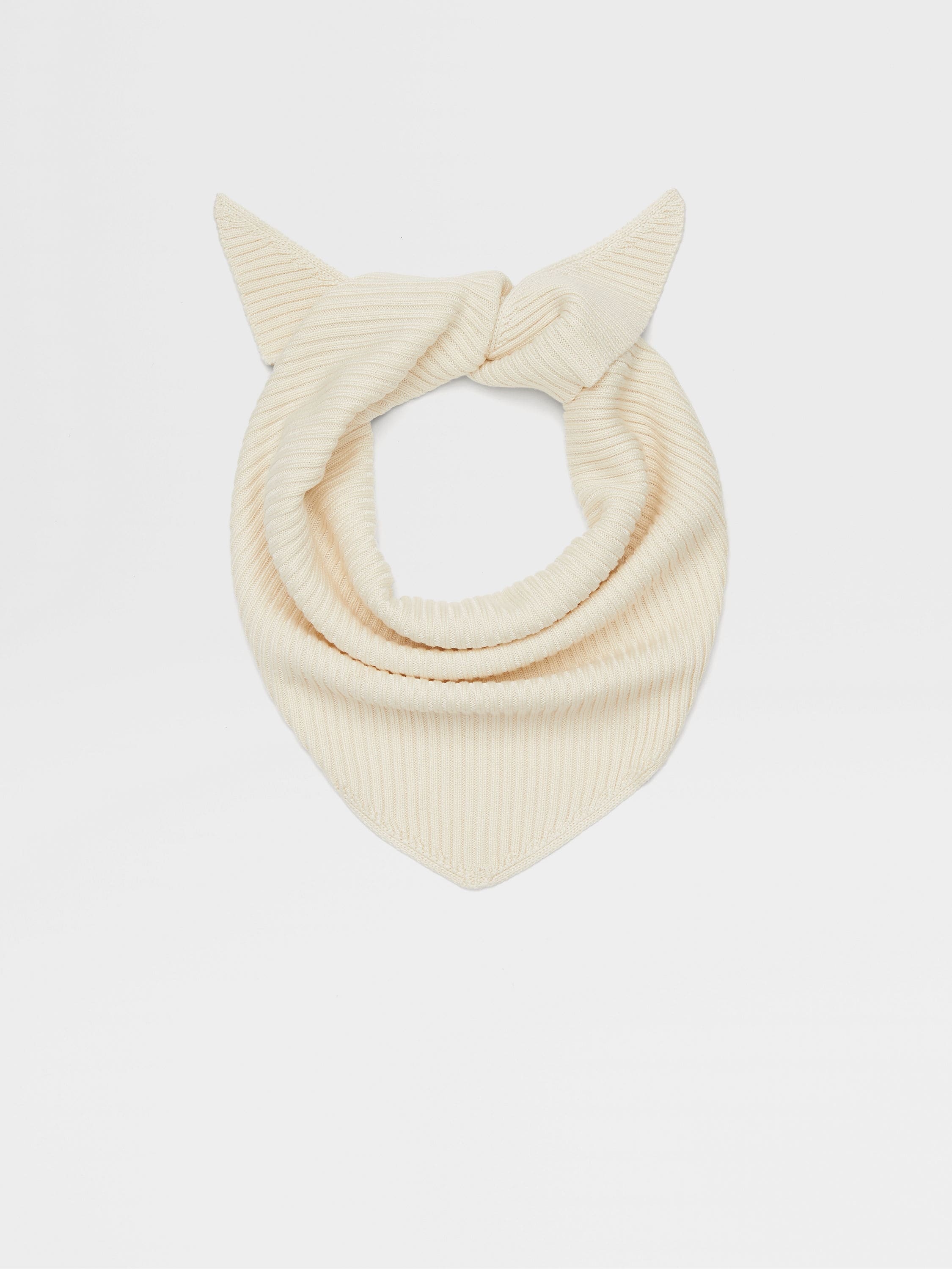 OFF WHITE SILK SCARF - 1