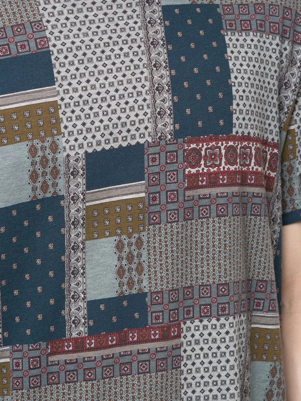 patchwork print t-shirt - 5