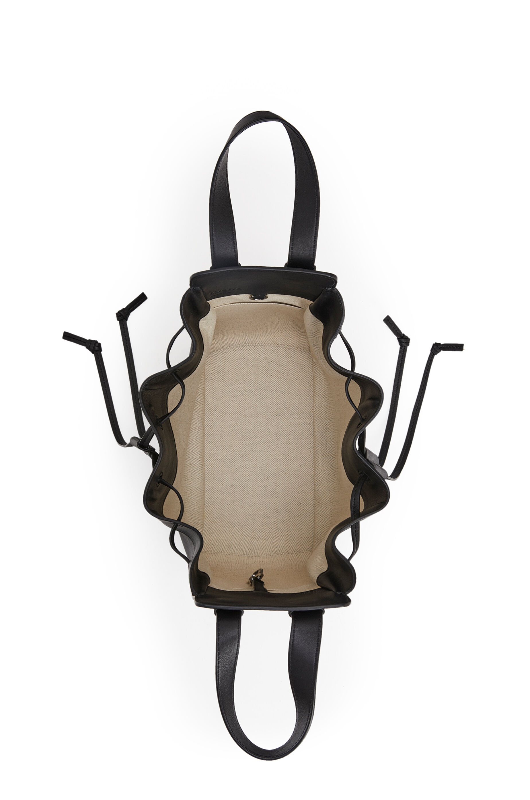 Small Hammock Drawstring bag in nappa calfskin - 6