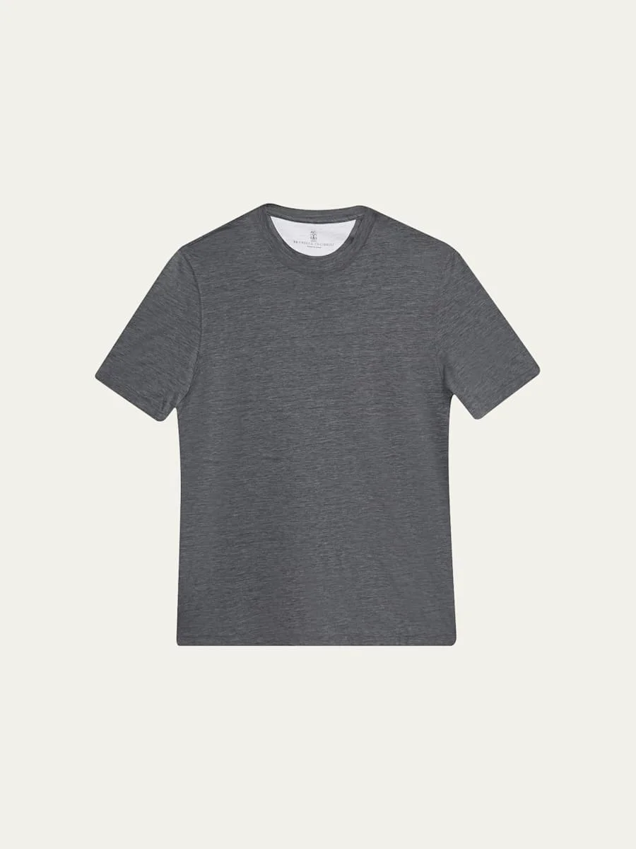 Men's Classic Fit Heathered Cotton Crewneck T-Shirt - 1