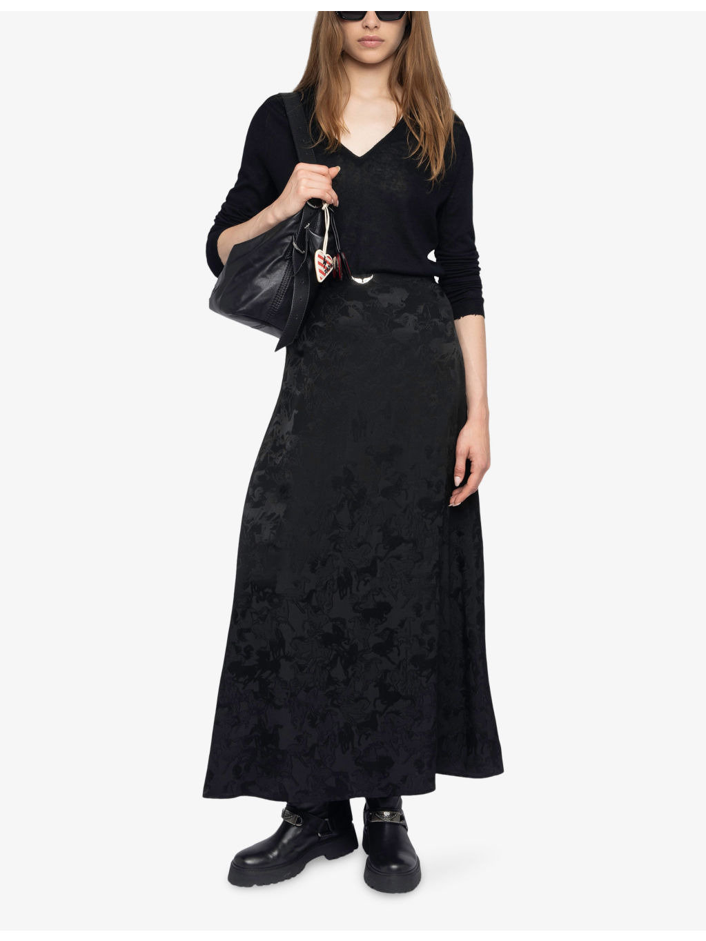 Jimeno Horse-Jacquard Silk Maxi Skirt - 2