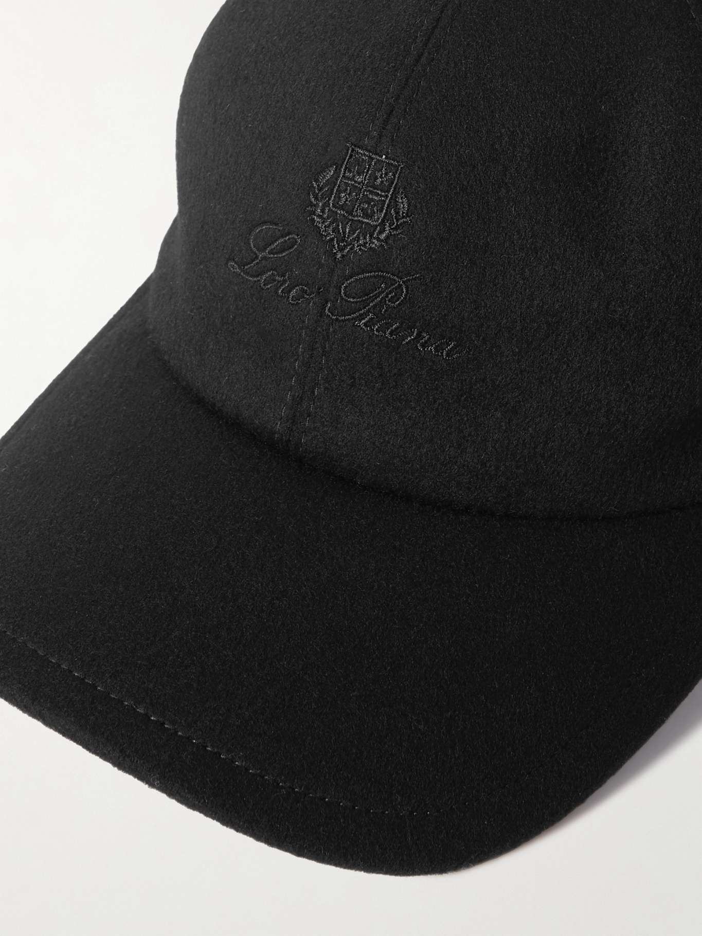 Embroidered cashmere-felt baseball cap - 3