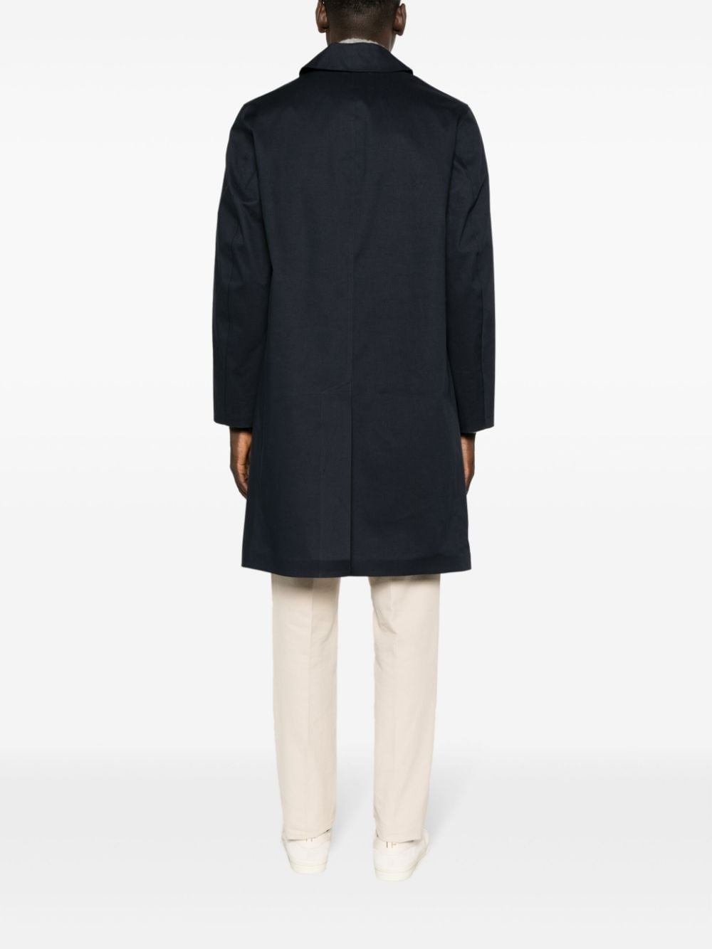 single-breasted cotton trench coat - 4