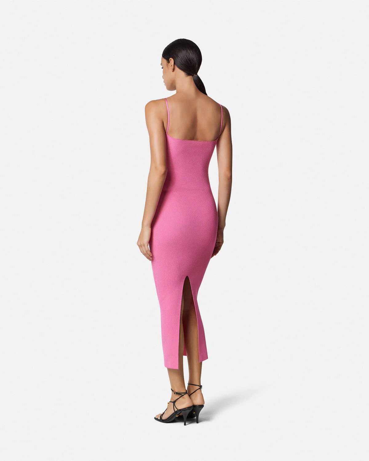 Safety Pin Knit Slip Midi Dress - 5