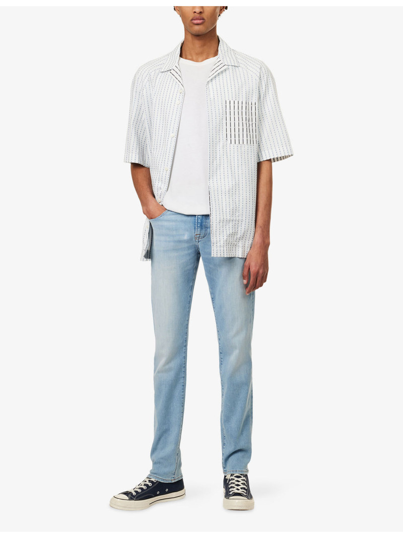 PAIGE Normandie Transcend Straight Stretch-Denim Jeans outlook