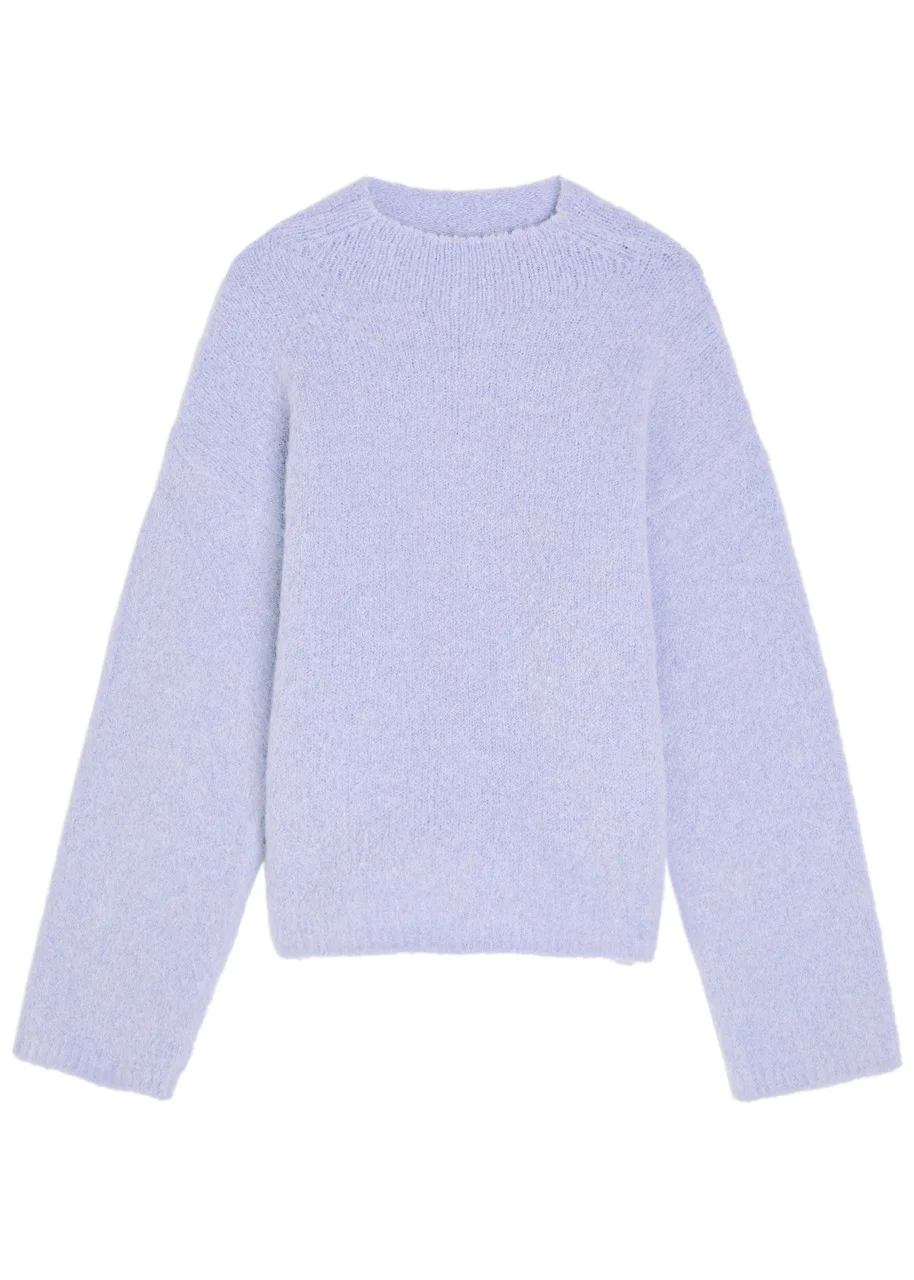 Forte_forte Mock-neck Brushed Wool-blend Jumper - 1