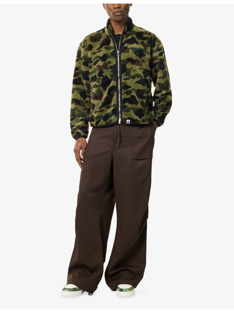 A BATHING APE® Camouflage-Printed Long-Sleeve Fleece Jacket outlook