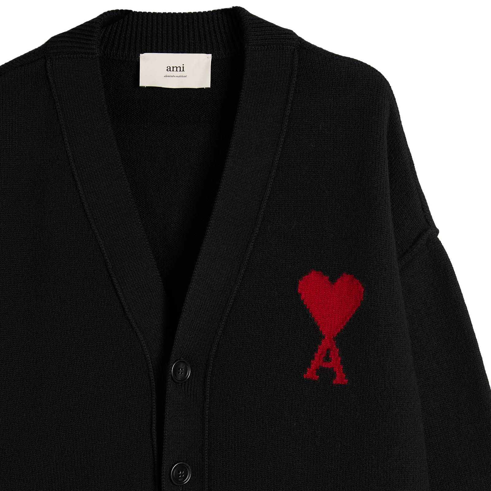 AMI Paris Felted Merino Wool Knit ADC Cardigan - 3