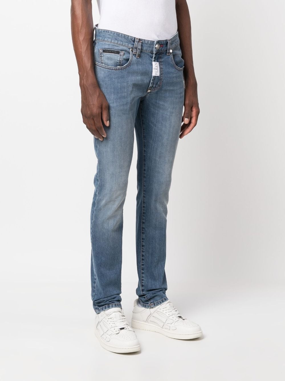 logo-patch skinny jeans - 3