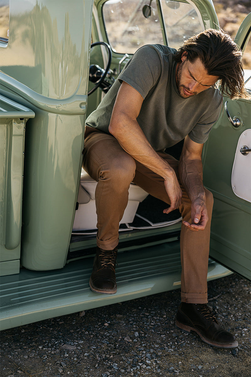 HIROSHI KATO The Stamp 9oz Organic Cotton - River Stone outlook