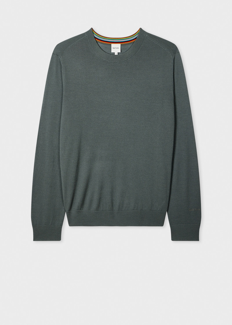 Slate Green Merino Wool Sweater 1