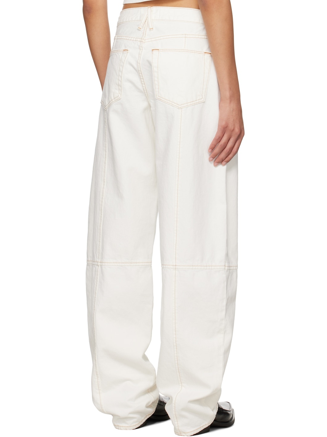 White Paloma Seam Jeans - 3