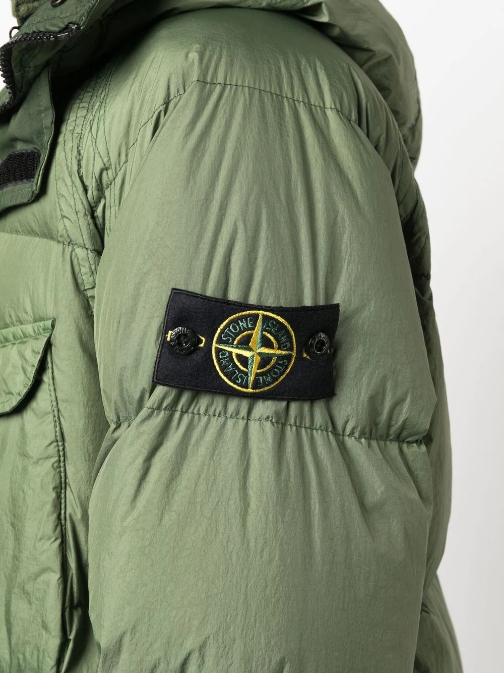 Compass-motif down jacket - 5