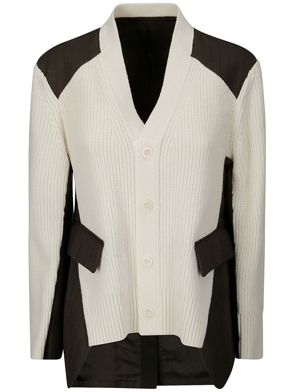 panelled button-up jacket - 1