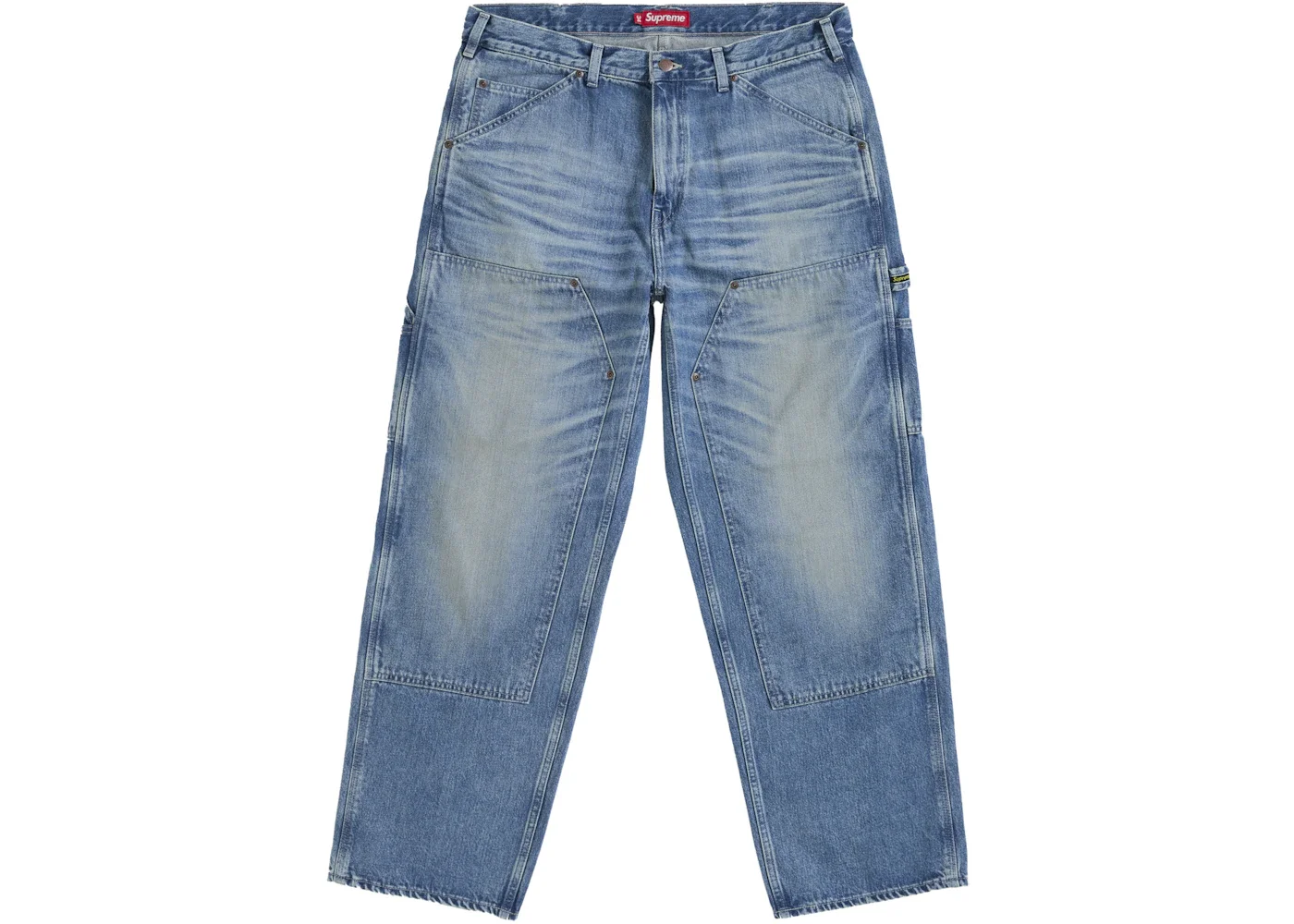 Supreme Worn Double Knee Painter Pant Denim - 1