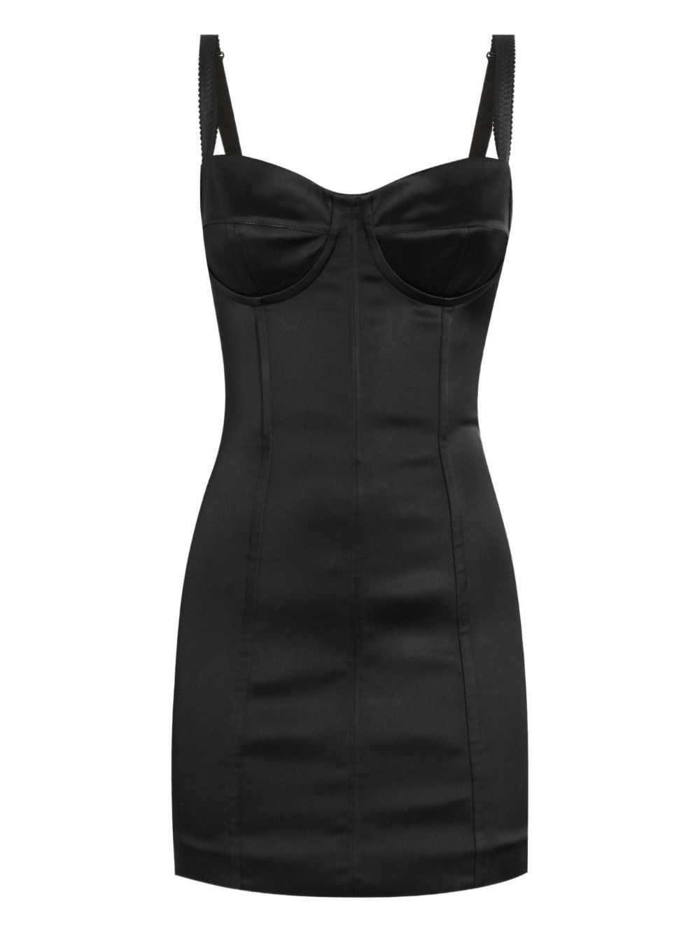 satin bustier mini dress - 1