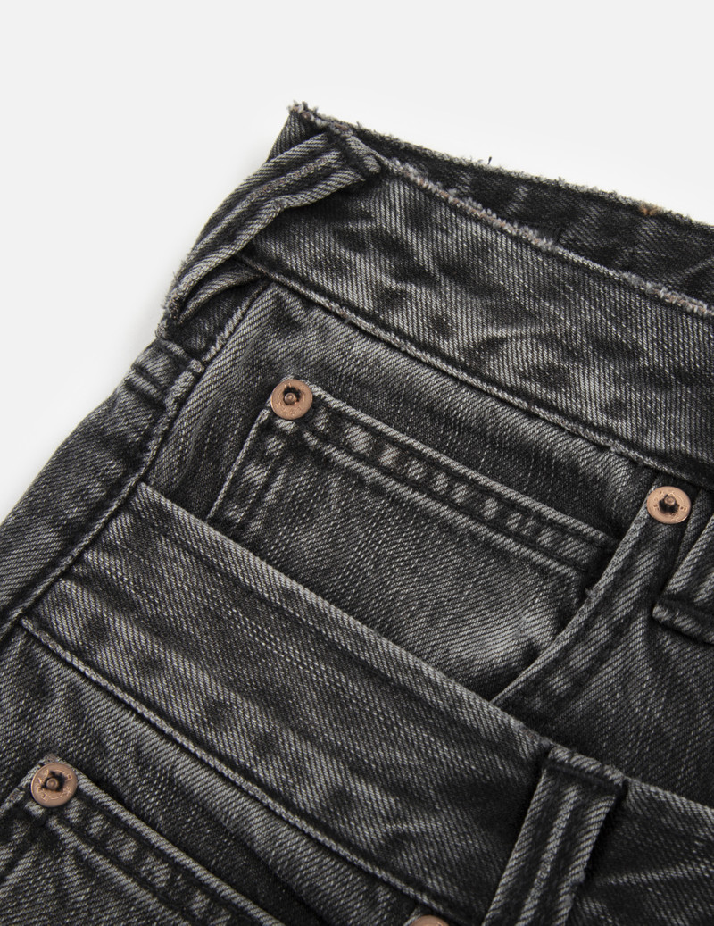 DISTRESSED STUDDED DAICOCK AND FAIR ISLE SNOWFLAKE PRINTED POCKET FASHION FIT JEANS 7