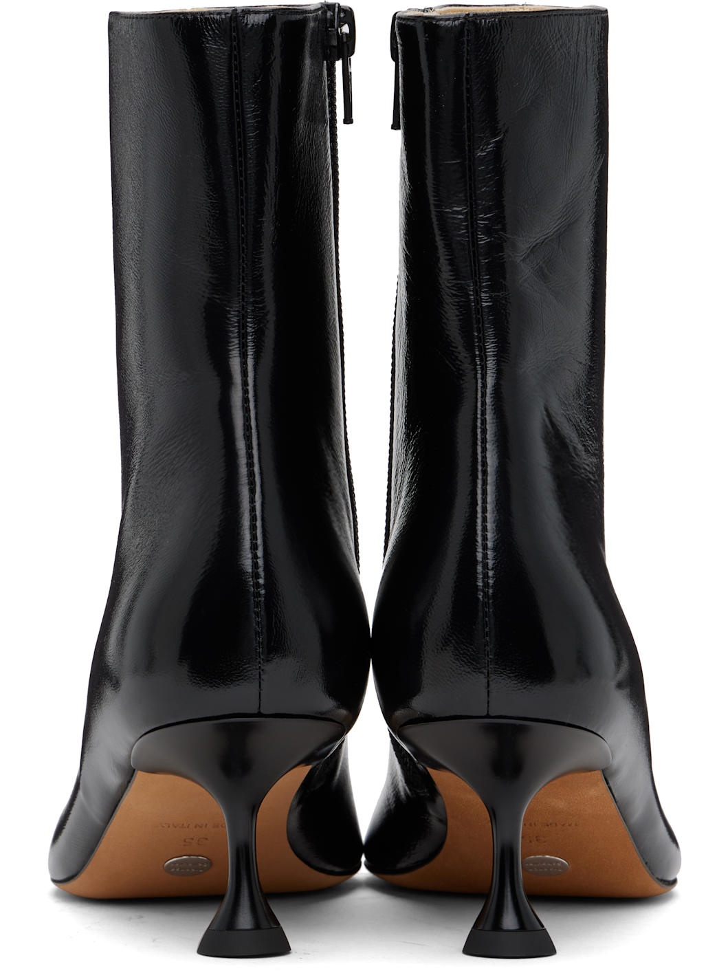Black Tee Ankle Boots - 2