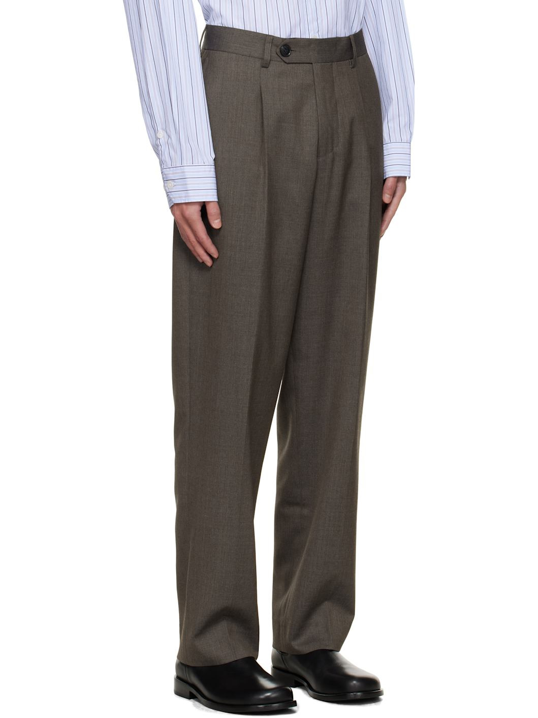 Taupe Formal Trousers - 2