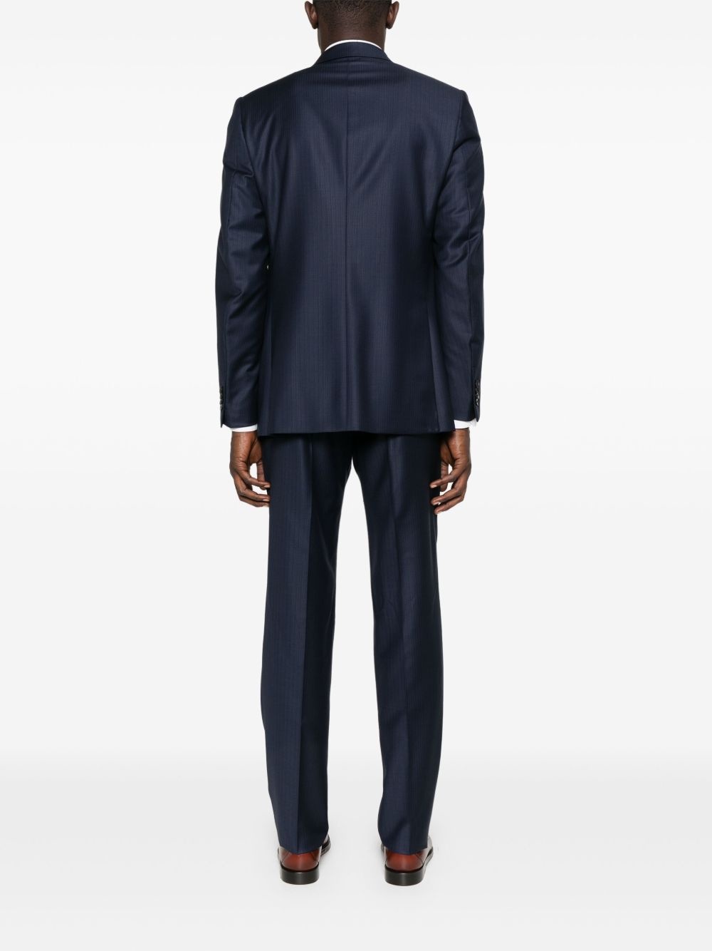 stripe-pattern suit - 3