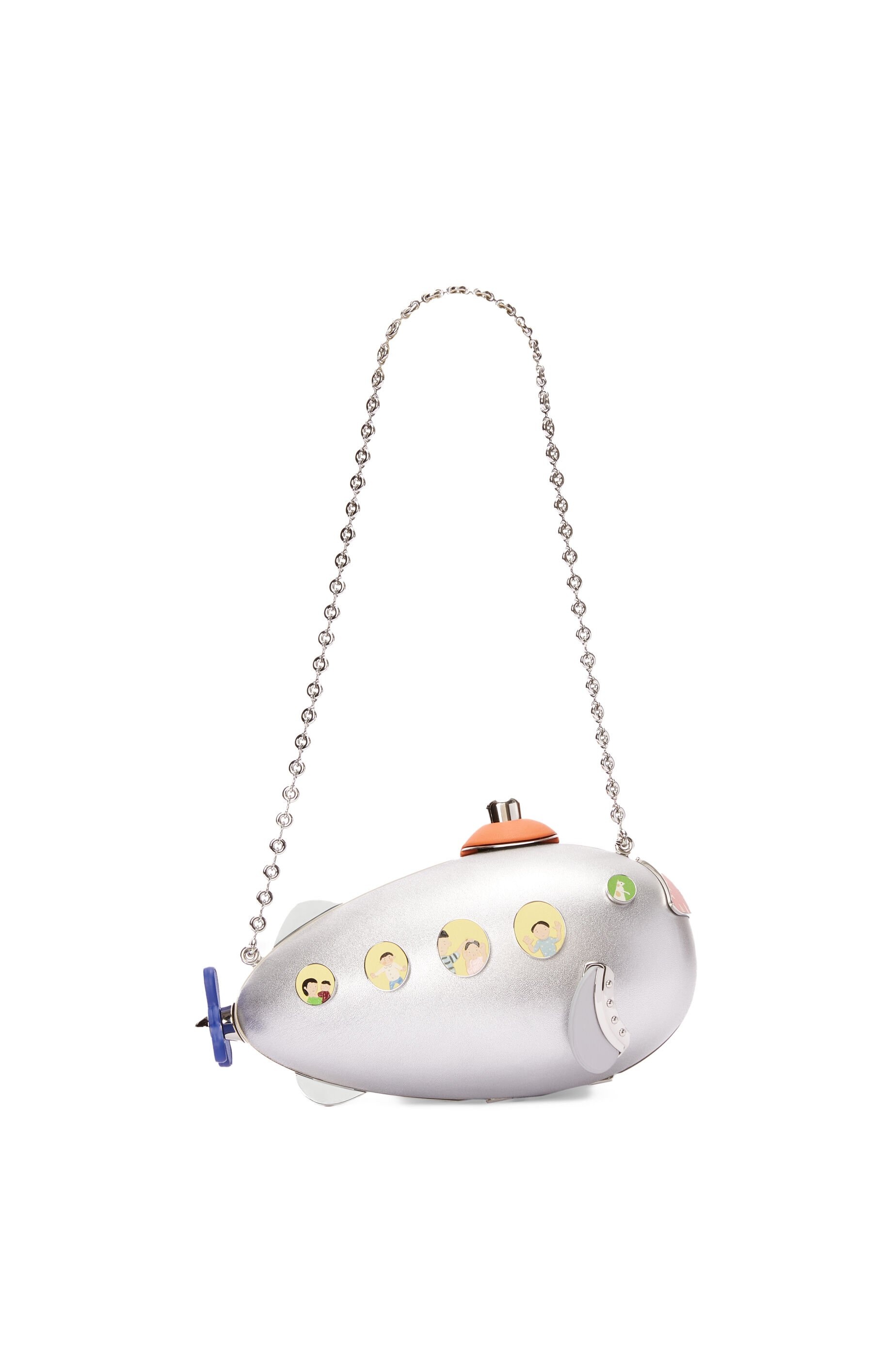 Submarine bag in metal and nappa - 6
